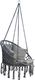 Saska Garden Hamak ażurowy fotel wiszący 80x60cm luxe z poduszką szary (1026954) 2