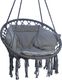 Saska Garden Hamak ażurowy fotel wiszący 80x60cm luxe z poduszką szary (1026954) 3