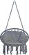 Saska Garden Hamak ażurowy fotel wiszący 80x60cm luxe z poduszką szary (1026954) 6