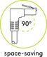 Goobay GOOBAY Patchcord U/UTP Kat. 6A Posty / Kątowy 90 Biały 3m 2
