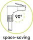 Goobay Patchcord S/FTP Kat. 6A Prosty / Kątowy 90 Czarny 0,5m 2