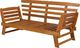 Beliani Sofa ogrodowa drewniana jasna z regulowanymi podłokietnikami PORTICI 6