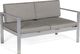 Beliani Sofa ogrodowa 2-osobowa ciemnoszara SALERNO 2
