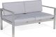 Beliani Sofa ogrodowa 2-osobowa jasnoszara SALERNO 2