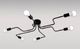 Lampa wisząca ECpower Żyrandol Lampa Wisząca 6 Pkt Światła Czarny Zd74f 4
