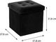 Atmosphera Pufa pikowana Adaline Black 38x38 cm 3