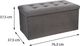 Atmosphera Pufa pikowana Adaline Grey 76x38 cm 3