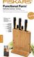 Fiskars Zestaw 5 noży w bloku bambusowym Functional Form 1057552 2