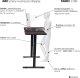 Fotel Diablo Chairs X-Horn 2.0 czarno-biały + EGON 1100 Orzechowe 110 cmx60 cm 33