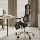 Fotel Diablo Chairs BRAVE Fotel biurowy ergonomiczny V-KINETIC czarny + EGON 1100 Orzechowe 110 cmx60 cm 8