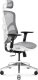 Krzesło biurowe Diablo Chairs V-Basic Biało-szare + EGON 1100 Czarne 110 cmx60 cm 2