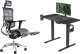 Krzesło biurowe Diablo Chairs V-Master Szare + EGON 1100 Czarne 110 cmx60 cm 1