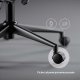 Krzesło biurowe Diablo Chairs V-Light Czarne + EGON 1100 Białe 110 cmx60 cm 16