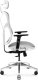 Krzesło biurowe Diablo Chairs V-Basic Biało-szare + EGON 1100 Białe 110 cmx60 cm 4