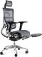 Krzesło biurowe Diablo Chairs V-Master Szare + EGON 1100 Białe 110 cmx60 cm 3