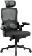 Krzesło biurowe Diablo Chairs V-Light Czarne + EGON 1100 Orzechowe 110 cmx60 cm 2