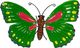 Saska Garden Motyl dekoracyjny 26cm zielony 2