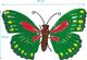 Saska Garden Motyl dekoracyjny 26cm zielony 3