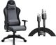 Fotel SENSE7 Spellcaster FUKU materiałowy czarno-szary + kabel usb 1