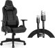 Fotel SENSE7 Sentinel - skórzany, czarny + kabel usb 1