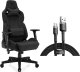 Fotel SENSE7 Sentinel materiałowy czarny + kabel usb 1
