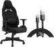 Fotel SENSE7 materiałowy Vanguard czarny + kabel usb 1