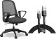 Krzesło biurowe SENSE7 Sopty Czarne + kabel usb 1