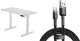 Biurko SENSE7 elektryczne Nojo 120x60 White + kabel usb 1