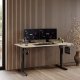 Biurko SENSE7 Nojo Sosna 140 cmx70 cm Black Pine + kabel usb 3