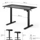 Biurko SENSE7 NOJO LIGHT Czarne 120 cmx60 cm + kabel usb 10