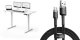 Biurko SENSE7 NOJO LIGHT Białe 120 cmx60 cm + kabel usb 1