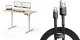 Biurko SENSE7 NOJO LIGHT Jasnobrązowo-Białe 120 cmx60 cm + kabel usb 1