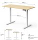 Biurko SENSE7 NOJO LIGHT Jasnobrązowo-Białe 120 cmx60 cm + kabel usb 10