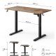 Biurko SENSE7 NOJO LIGHT Ciemnobrązowe 120 cmx60 cm + kabel usb 3