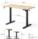 Biurko SENSE7 NOJO LIGHT Jasnobrązowo-Czarne 120 cmx60 cm + kabel usb 10