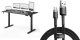 Biurko SENSE7 NOJO LIGHT Czarne 140 cmx70 cm + kabel usb 1