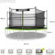 Trampolina ogrodowa Zipro Jump Pro z siatką wewnętrzną 14FT 435cm + Butelka Termiczna 10