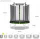 Trampolina ogrodowa Zipro Jump Pro OUT z siatką zewnętrzną 4FT 127cm + Butelka Termiczna 9