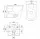 Miska WC Omnires MISKA WIS.B/KOŁ+DE 48,5x34,5 FONTANAMWBP 5