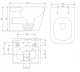 Miska WC Omnires MISKA WIS.B/KOŁ+DE 48,5x34,5 FONTANAMWBP 8