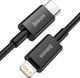 Kabel USB Baseus USB-C - Lightning 1 m Czarny (BSU2666BLK) 2