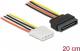 Delock Molex - SATA, 0.2m, Wielokolorowy (60136) 1