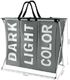 Kosz na pranie Ikonka 3 komorowy na stelażu składany 5