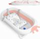 Ricokids Wanienka dla niemowląt z poduszką biało-różowa (RK-280) 2