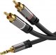 Kabel PremiumCord Jack 3.5mm - RCA (Cinch) x2 3m czarny (kjqcin3) 1