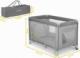Ricokids Łóżeczko turystyczne + materac + torba 125 x 65 x 78 cm RK-240 szaro-miętowe 12