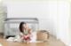 Ricokids Łóżeczko turystyczne + materac + torba 125 x 65 x 78 cm RK-240 szaro-miętowe 6