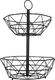 Vilde Koszyk na owoce i warzywa kosz metalowy czarny miska 2-poziomowy loft 43 cm 7