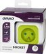 Orno Przedłużacz Kostka 4-krotny z ładowarką 2xUSB 1,4m limonkowy 3