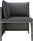 vidaXL Narożna sofa modułowa z poduszką, szara, polirattan 3